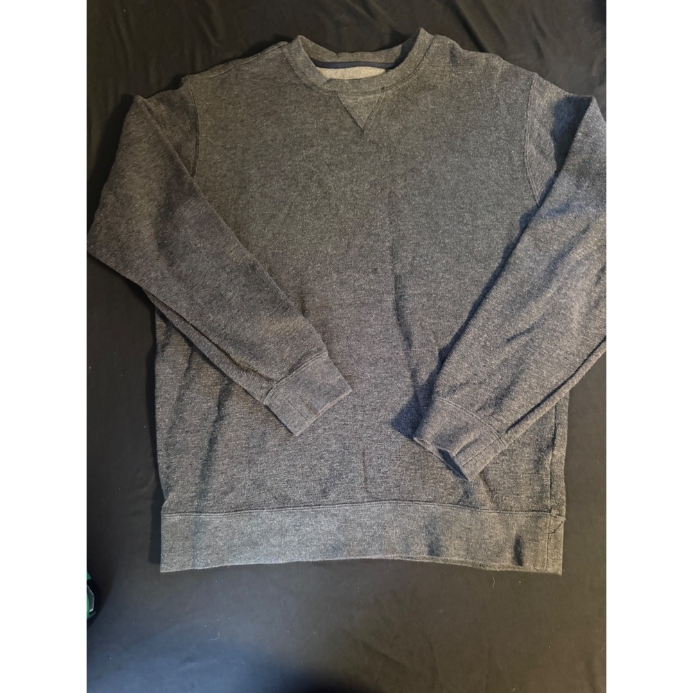 Orvis Mens Charcoal Gray‎ Pima Cotton Tencel Blend Crewneck Sweatshirt Size M